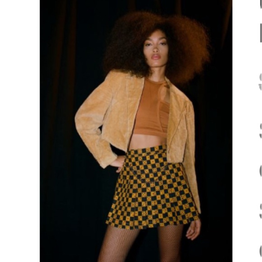 Checkered Black and Yellow Skirt